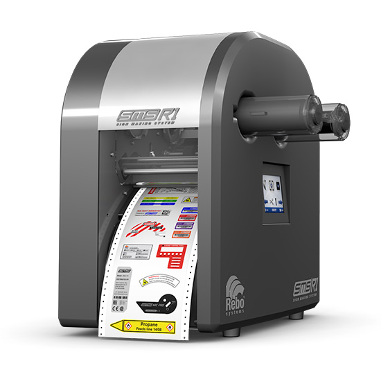 Sms R1 Multi Colour Label Printer That Cuts Stickers In Any Shape Rebo Systems® 4329