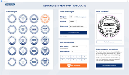 Keuringsstickers printen